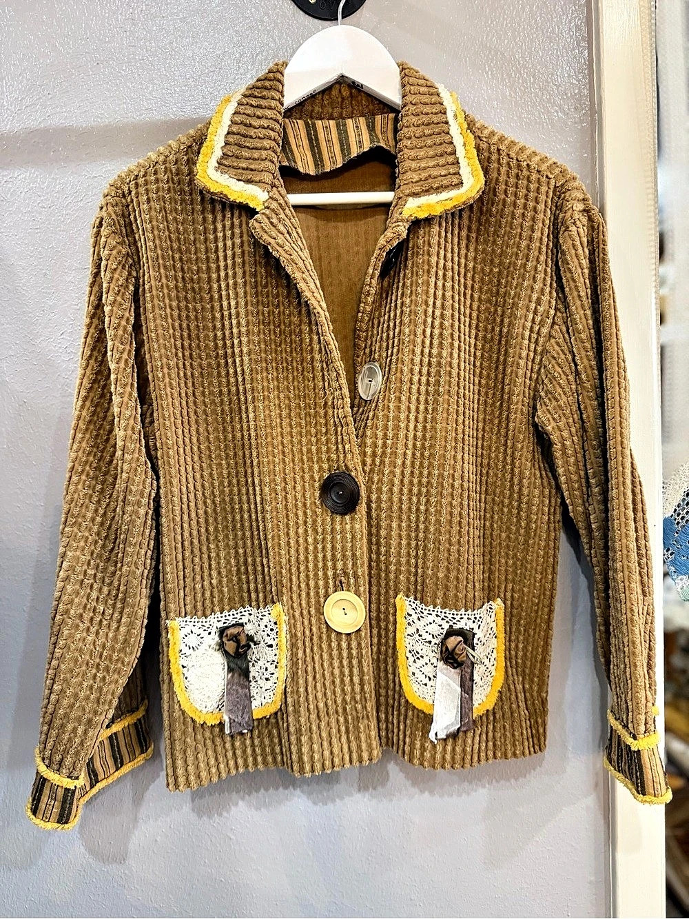 Tan Multipatterned Jacket